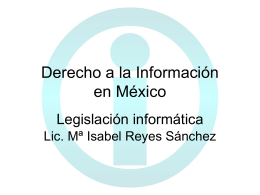 Derecho a la Información en México