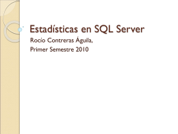 Estadísticas en SQL Server