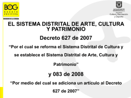 el decreto 627 de 2007 - Universidad Sergio Arboleda