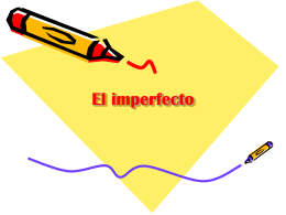 El imperfecto - mssalswikipage