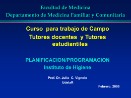 PlaniProgratrabajocampo - Dpto. de Medicina Familiar y