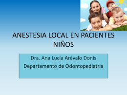 Anestesia Local En Niños