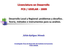 Adrian Rodríguez - Desarrollo Local y Regional