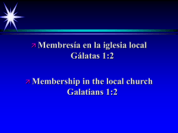 Membresía en la iglesia local