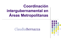 Coordinación intergubernamental de áreas