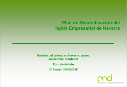 CONCLUSIONES I Sesión - Fundación Navarra para la diversificación
