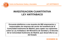 Ley Antitabaco - Cámara de Madrid