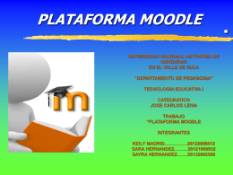 plataforma moodle - TECNOLOGIA EDUCATIVA I