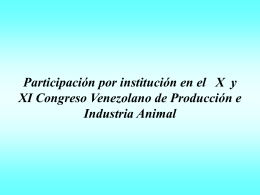 Trabajos presentados en el X Congreso Venezolano de