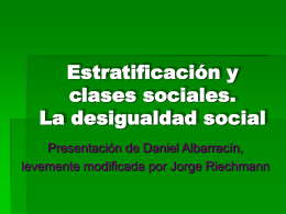 PPT Estratificación y Clases Sociales: La desigualdad social
