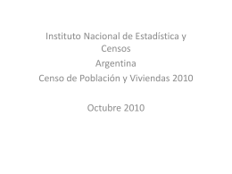 República Argentina Censo de Población y Viviendas 2010