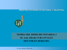 TEORIA DERECHO NOTARIAL I WINNER DR. CUBA