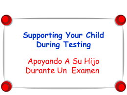 Supporting Your Child During Testing