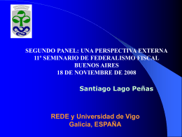 Santiago Lago Peñas REDE y Universidad de Vigo Galicia