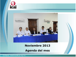 Noviembre 2013 Agenda del mes - RESI
