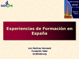Experiencias de formación en España