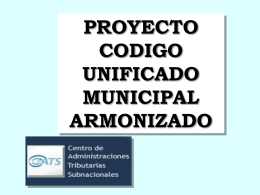 proyecto codigo unificado municipal armonizado centro de