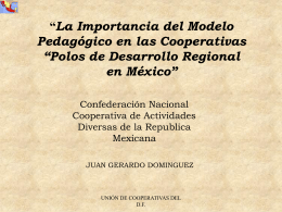 Polos de Desarrollo Regional en México