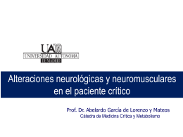 Patología neurológica y neuromuscular en el paciente