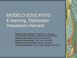 MODELO EDUCATIVO E-learning. Diplomado