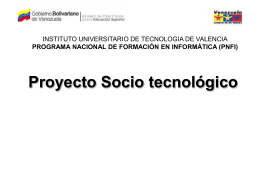 Proyecto Socio tecnológico I