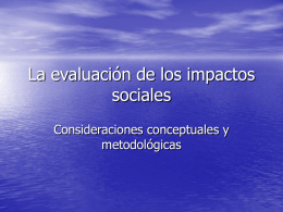1. Avances conceptuales y metodológicos en el impacto
