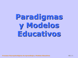 Paradigmas y modelos educativos I