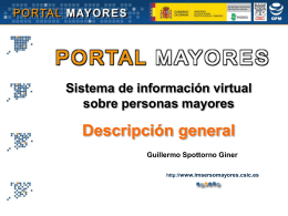 Presentación de Portal Mayores en PowerPoint
