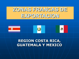 ZONAS FRANCAS DE EXPORTACION