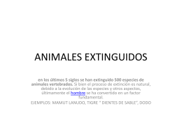 ANIMALES EXTINGUIDOS