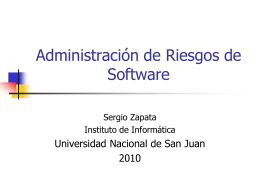 Administración de Riesgo de Software
