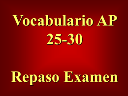 Vocabulario AP Repaso Examen 3
