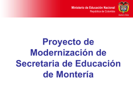 Procesos a Implantar - Secretaría de Educación de Montería