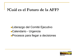 Presentación en Power Point por Mariano Diaz: El Futuro de la AFF