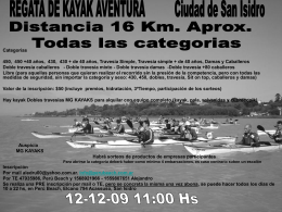 REGATA DE KAYAK AVENTURA 10 K RIO DE LA PLATA 18-8
