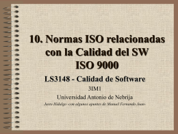 ISO 9000 - Universidad Antonio de Nebrija