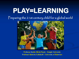 PLAY=LEARNING - College of Liberal Arts