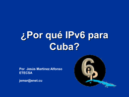 Grupo Gestor IPv6 Cuba. Organización, Objetivos y plan de