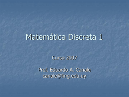 Matemática Discreta 1
