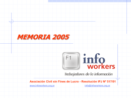 memoria 2005 pai - Infoworkers.com.ar