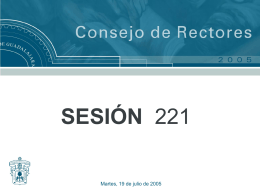 Presentación Sesion 221 - Consejo de Rectores