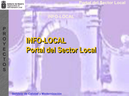 Servicio de Calidad y Modernización Portal del Sector Local INFO