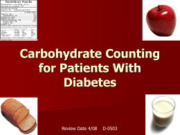 Carbohydrate Counting for pediatric patients with type