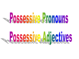 3-Pronombres posesivos