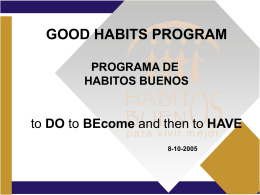 Good Habits Program