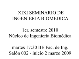 Seminario IB 2008 - Núcleo de Ingeniería Biomédica