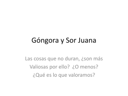Góngora y Sor Juana