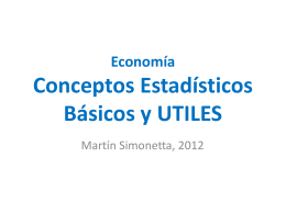 Economía Conceptos Estadísticos Básicos y UTILES