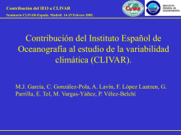 Contribución del Instituto Español de Oceanografía