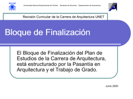 Bloque de Finalización - Lia - Universidad Nacional Experimental